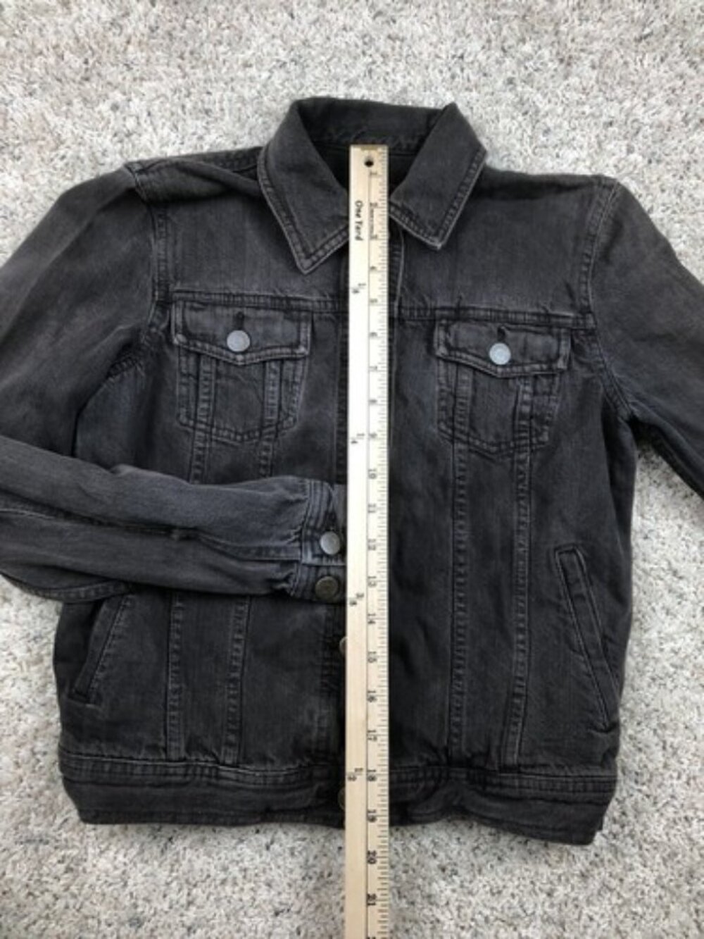 Lauren Jeans Co Ralph Lauren Denim Button Casual Jacket Women XS Brown Denim - Picture 6 of 9